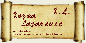 Kozma Lazarević vizit kartica